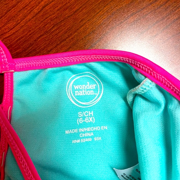 Wonder Nation, Mermaid Design, One-Piece, Swimsuit, Size 6-6X - Picture 3 of 3